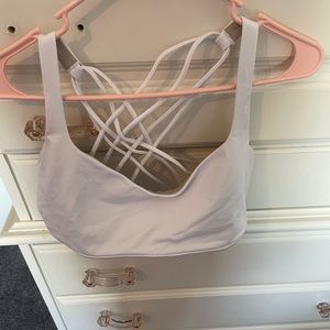 Lulu Free To Be Bra light support in white size i think 12